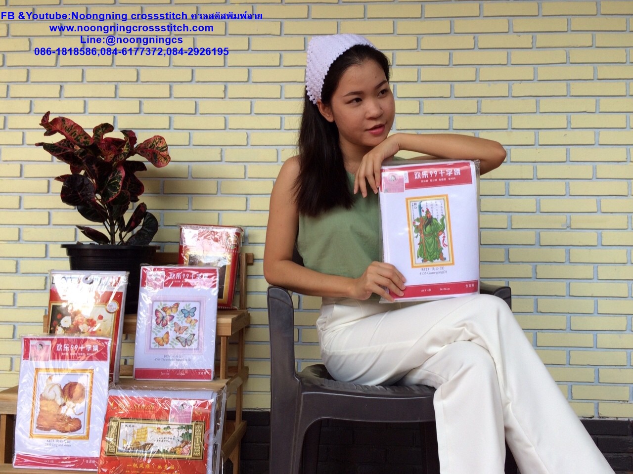 รำไทย ชุดปักครอสติส พิมพ์ลาย ครอสติสจีน งานฝีมือทำที่บ้าน DIY