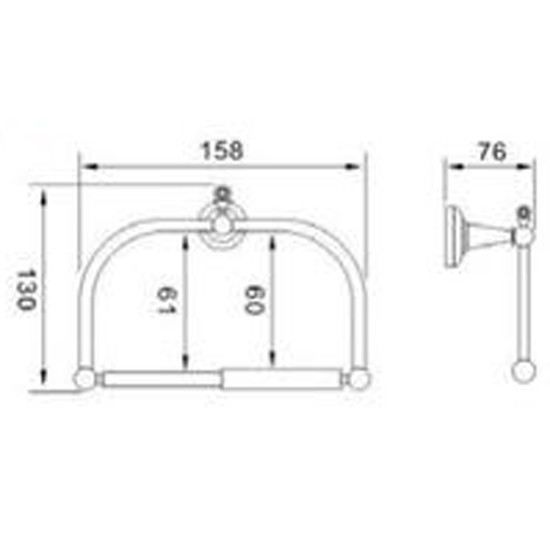 อุปกรณ์ในห้องน้ำ ห้องน้ำ ที่ใส่กระดาษชำระ HAFELE 580.40.011 สีโครม TISSUE HOLDER HAFELE 580.40.011 CHROME