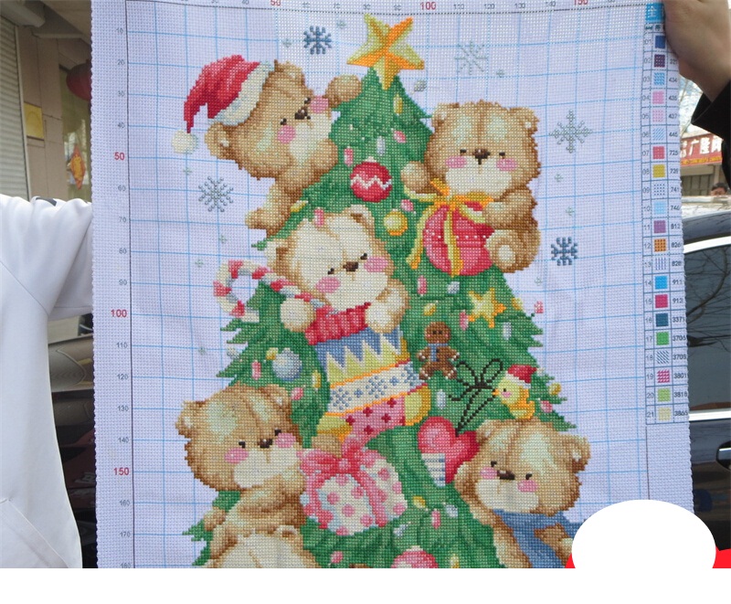 การ์ตูนหมีคริสต์มาส ครอสติสปักสำเร็จ