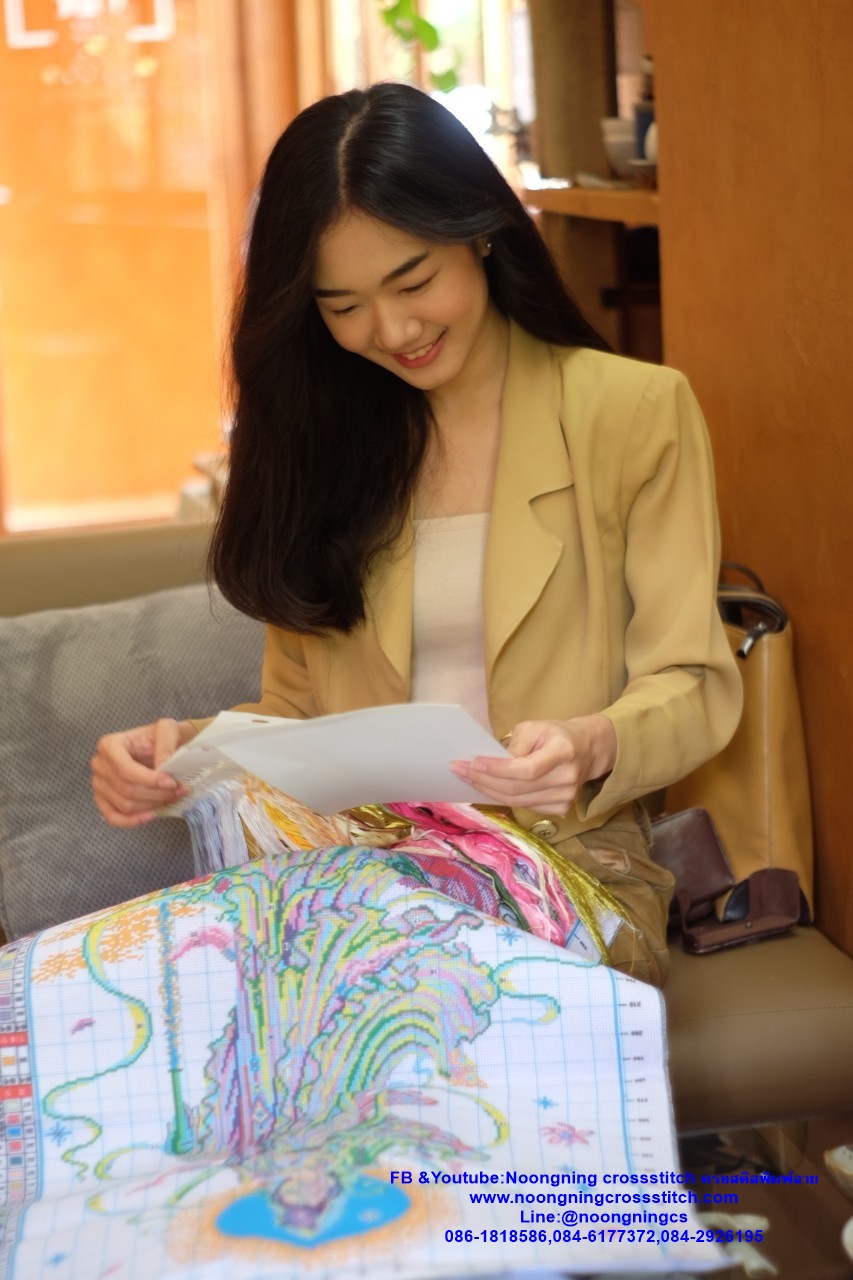เงินทองไหลมา ชุดปักครอสติส พิมพ์ลาย ครอสติสจีน งานฝีมือทำที่บ้าน DIY