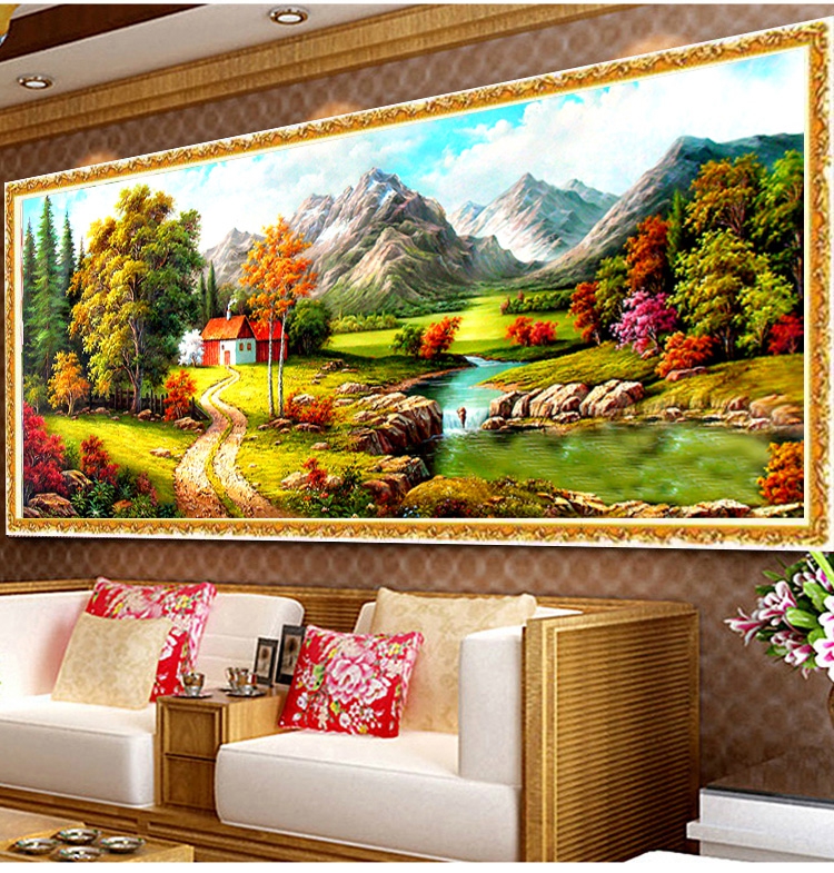 ชาวบ้านคนจีน ครอสติสคริสตัล Diamond painting โมเสก ภาพติดเพชร งานฝีมือ DIY