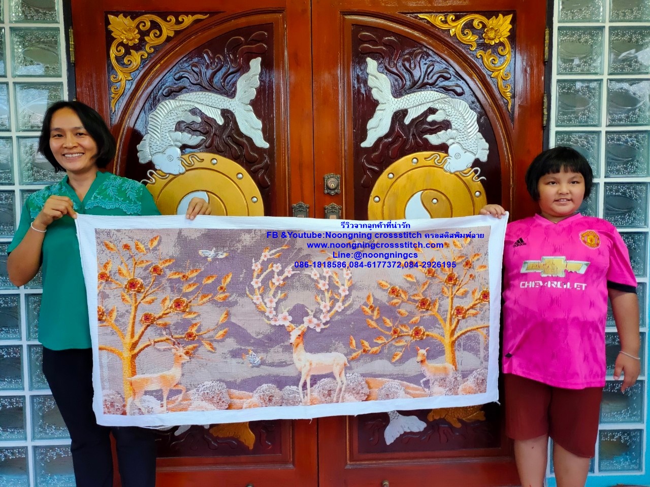 บ้านริมน้ำ ชุดปักครอสติส พิมพ์ลาย ครอสติสจีน งานฝีมือทำที่บ้าน DIY