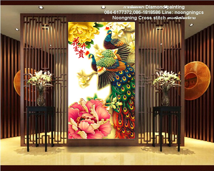ม้า8ตัวมงคล ครอสติสคริสตัล Diamond painting โมเสก ภาพติดเพชร งานฝีมือ DIY
