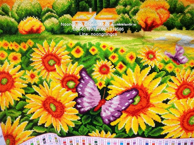 ตัวอักษรจีน ชุดปักครอสติช พิมพ์ลาย ครอสติสจีน งานฝีมือ DIY