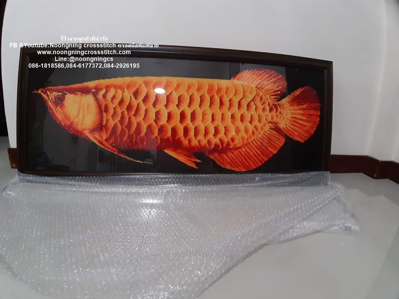 ปลากัด สวยงาม ครอสติสคริสตัล Diamond painting โมเสก ภาพติดเพชร งานฝีมือทำที่บ้าน DIY
