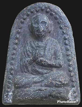 พิมพ์รูปเหมือนสมเด็จฯโต ข้างเม็ด เนื้อผงใบลาน หลวงปู่นาค วัดระฆังฯ ปี๒๔๙๕