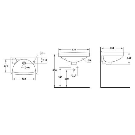 Wall-Hung Basins อ่างล้างหน้าแขวน STAR S-4701 สีขาว อ่างล้างมือ