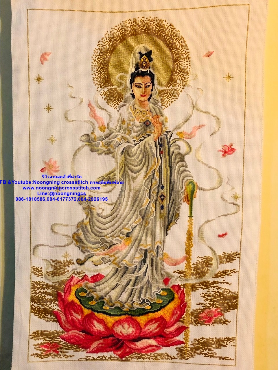 ปลาคราฟมงคล ชุดปักครอสติช พิมพ์ลาย ครอสติสจีน งานฝีมือ DIY