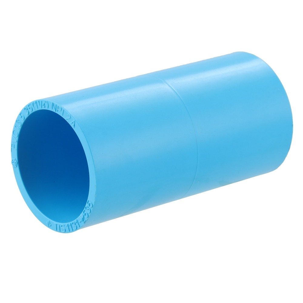 ท่อประปา ข้อต่อ ท่อน้ำ ท่อPVC ข้อต่อตรง-หนา SCG 1 1/4นิ้ว สีฟ้า STRAIGHT PVC SOCKET SCG 1 1/4" LITE BLUE