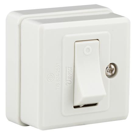 ชุดสวิตซ์ทางเดียว VENA SS-0621 สีขาว ทนต่อการใช้งาน