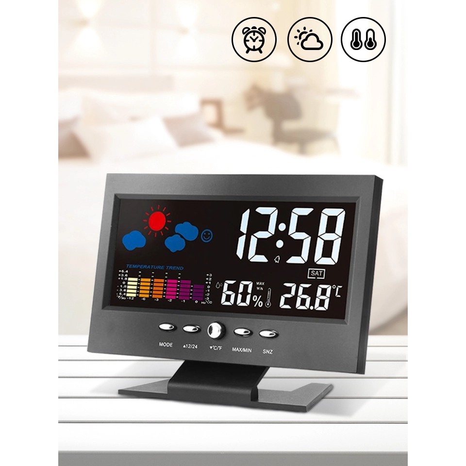 !!สินค้าขายดี!! นาฬิกาตั้งโต๊ะอัจฉริยะ นาฬิกาดิจิตอล Smart Clock