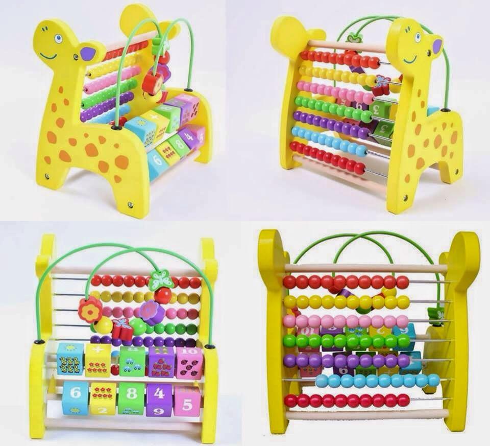 ของเล่นเสริมพัฒนาการ ของเล่นไม้ ของเล่น ลูกคิดยีราฟ