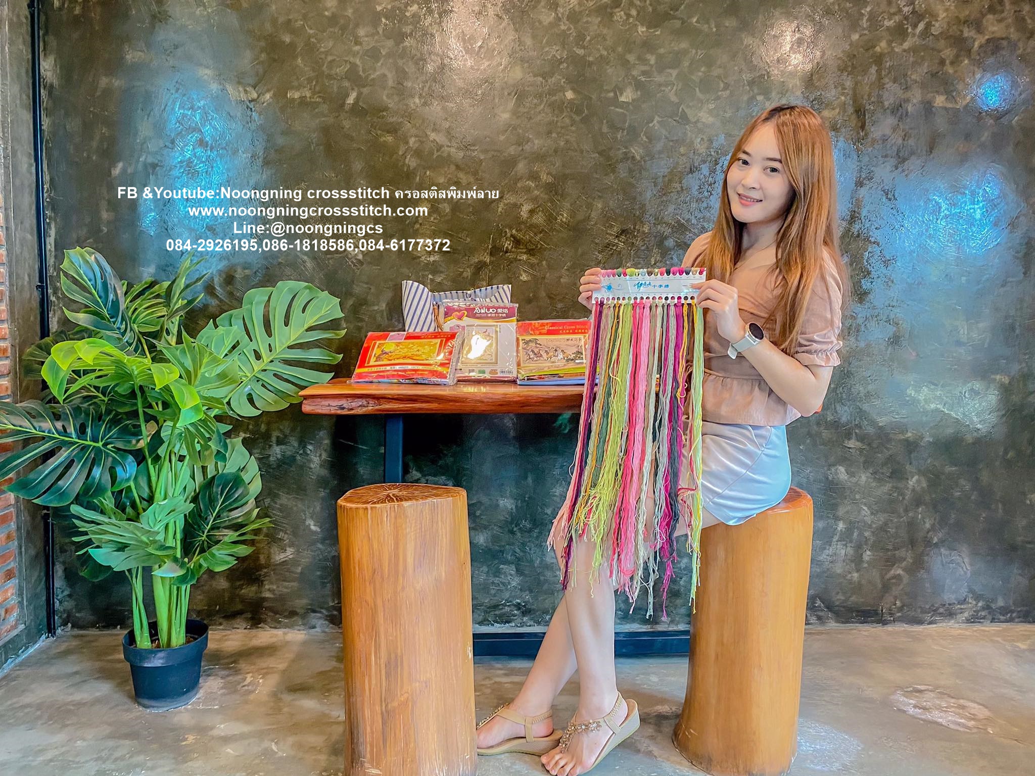 นกฟินิกซ์ ปลาคราฟ นกกระเรียน มงคล ชุดปักครอสติส พิมพ์ลาย ครอสติสจีน งานฝีมือทำที่บ้าน DIY