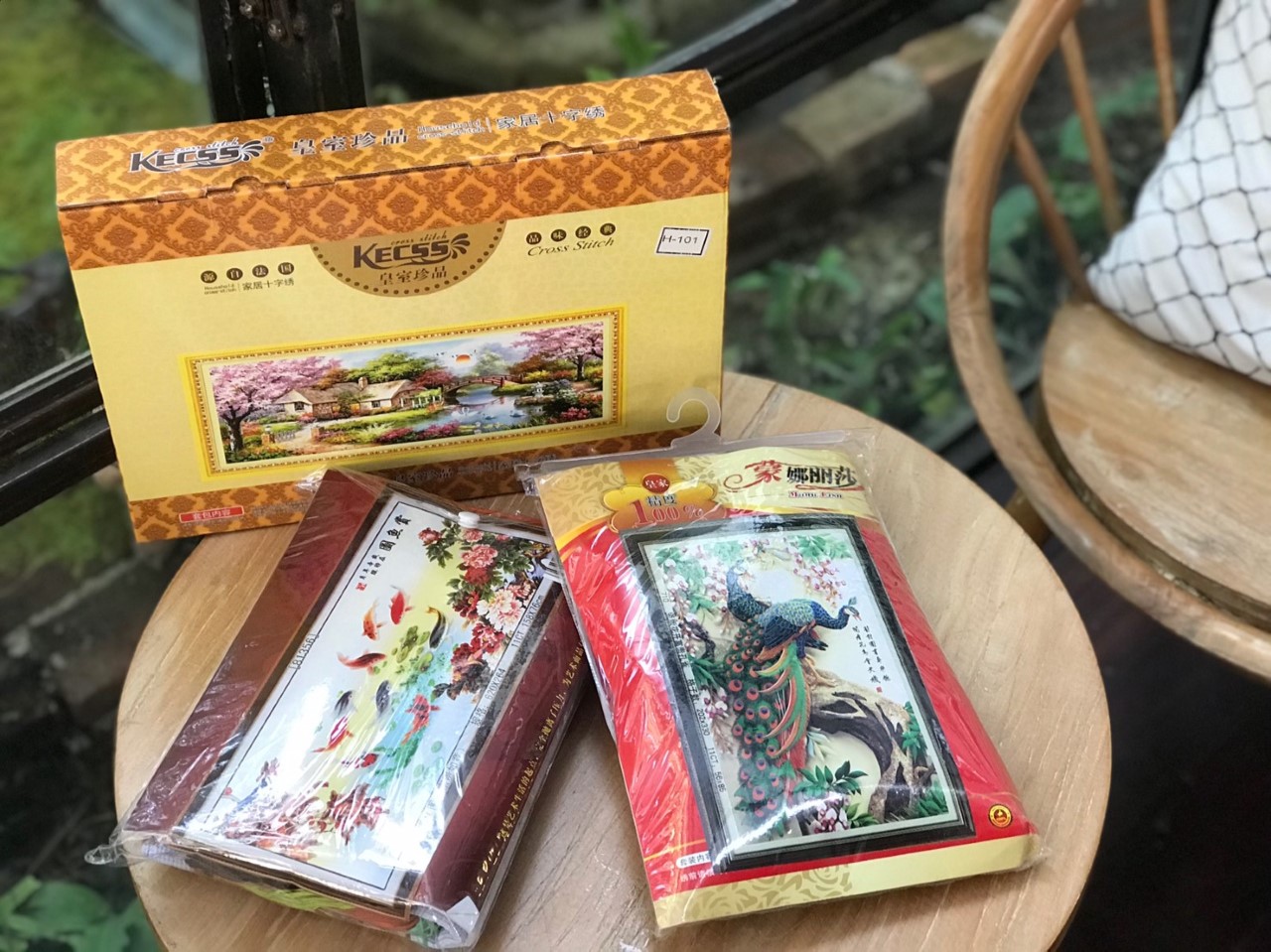 ม้า8 มงคล ชุดปักครอสติส พิมพ์ลาย ครอสติสจีน งานฝีมือทำที่บ้าน DIY
