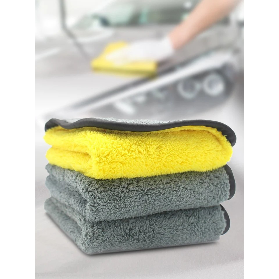 !!สินค้าขายดี!! เซ็ตผ้าไมโครไฟเบอร์ทำความสะอาดรถยนต์ เซ็ต 3 ชิ้น Microfiber Towel