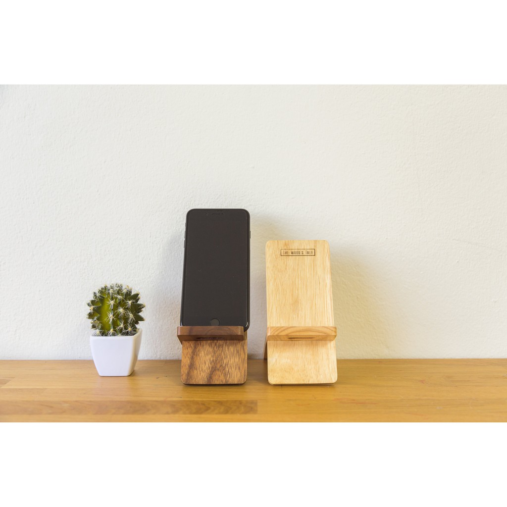 The Wood's Tale ที่วางโทรศัพท์มือถือ PHONE STAND จากไม้ธรรมชาติ มี 2 สี ที่วางมือถือ ที่ตั้งมือถือ ที่ตั้งโทรศัพท์ไม้