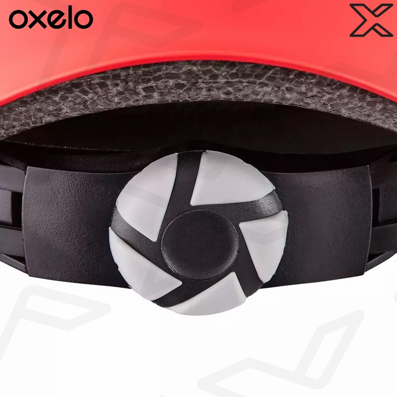 OXELO หมวกกันน็อคสำหรับเล่นสเก็ต สเก็ตบอร์ด และสกู๊ตเตอร์รุ่น Play 7 (สีแดง)