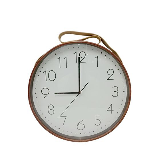 KASSA HOME นาฬิกาแขวนผนังกรอบไม้ รุ่น MG2027B-LY120-DBN Line ขนาด 68 x 40.8 x 5 ซม. สีน้ำตาลเข้ม ทนทาน ใช้งานได้นาน