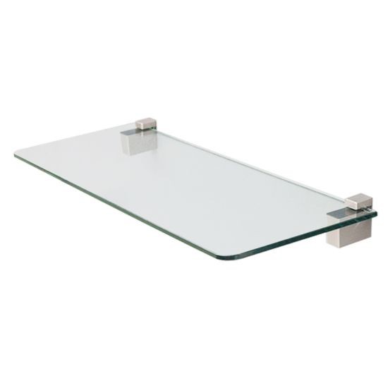 KASSA HOME ชั้นวางกระจกพร้อมขารับ รุ่น RECT-RG420C ขนาด 41 x 21 x 3 ซม. สีขาว - ใส สวยงาม โดดเด่น ดูทันสมัย