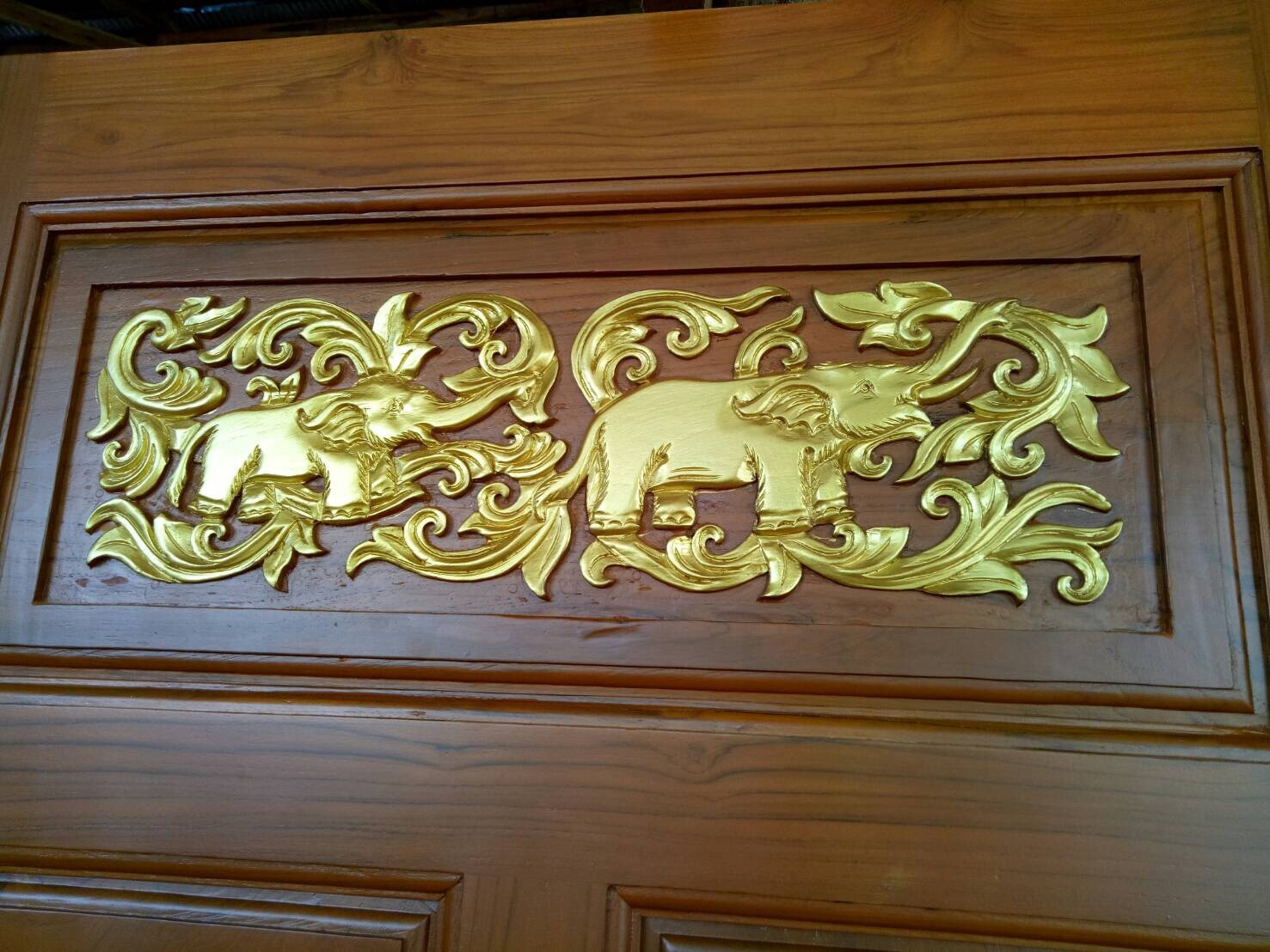 ประตูไม้สักบานเดี่ยว GB - 80