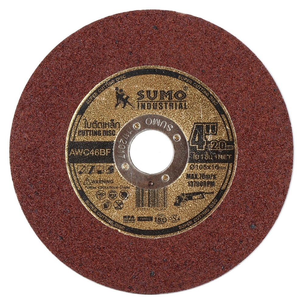 เครื่องมือช่าง สว่าน ดอกสว่าน ใบตัดเหล็ก บาง SUMO 4" 10 ใบ STEEL CUTTING WHEEL SLIM AWC46BF 4"