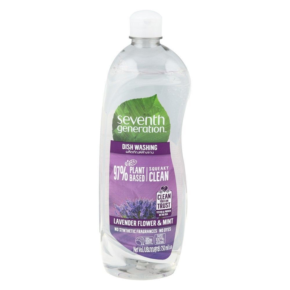น้ำยาล้างจานเซเว่นท์ เจน ลาเวนเดอร์ 750 มล. DISHWASHING LIQUID SEVENTH GENERATION LAVENDER 750ML