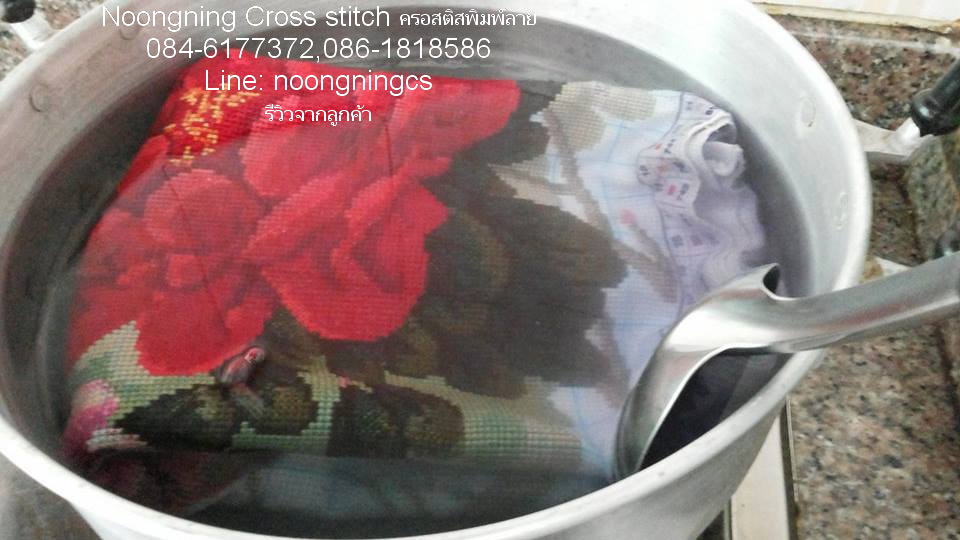 ดอกไม้ ชุดปักครอสติช พิมพ์ลาย ครอสติสจีน งานฝีมือ DIY