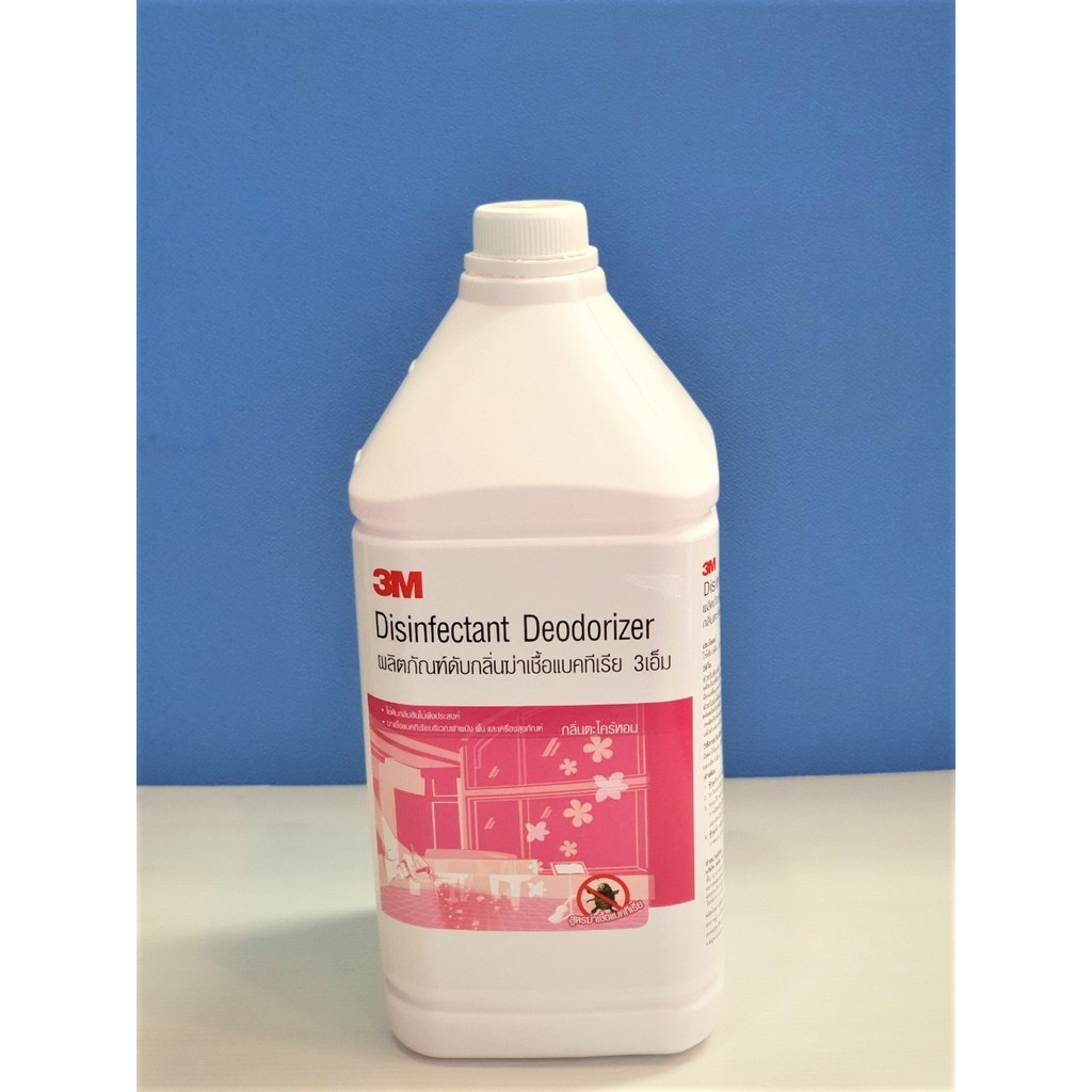 น้ำยาถูพื้น ดับกลิ่นและฆ่าเชื้อแบคทีเรีย แบรนด์ 3M ขนาด3.8 ลิตร กลิ่นตะไคร้หอม (แกลลอน)
