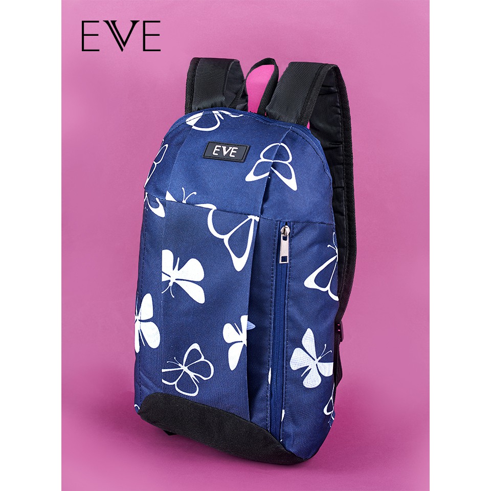 !!สินค้าขายดี!! กระเป๋าสะพายหลัง กระเป๋าเป้ผู้หญิง เป้พิมพ์ลายผีเสื้อ EVE Butterfly Print Shoulder Bag