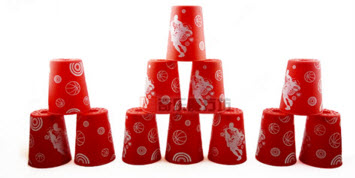 แก้วYJหลายสีแดง