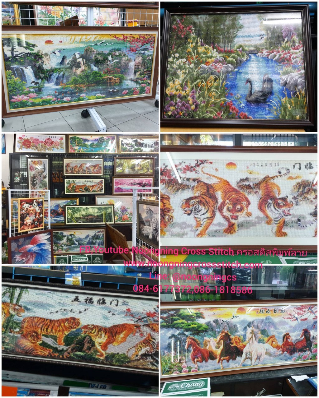 ไก่มงคล ครอสติสคริสตัล Diamond painting โมเสก ภาพติดเพชร งานฝีมือทำที่บ้าน DIY