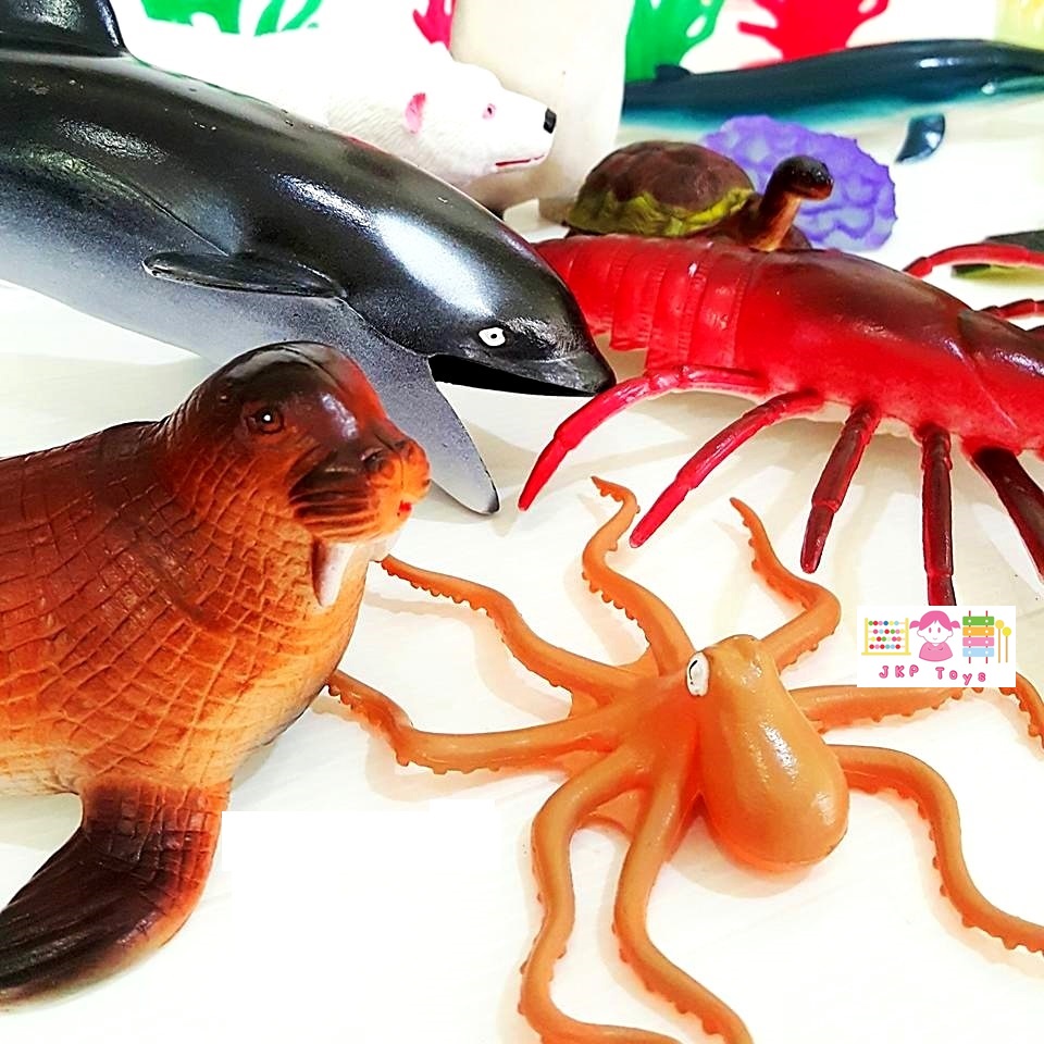 โมเดลพลาสติกเกรดดี ลายสัตว์ทะเลเเละขั้วโลก