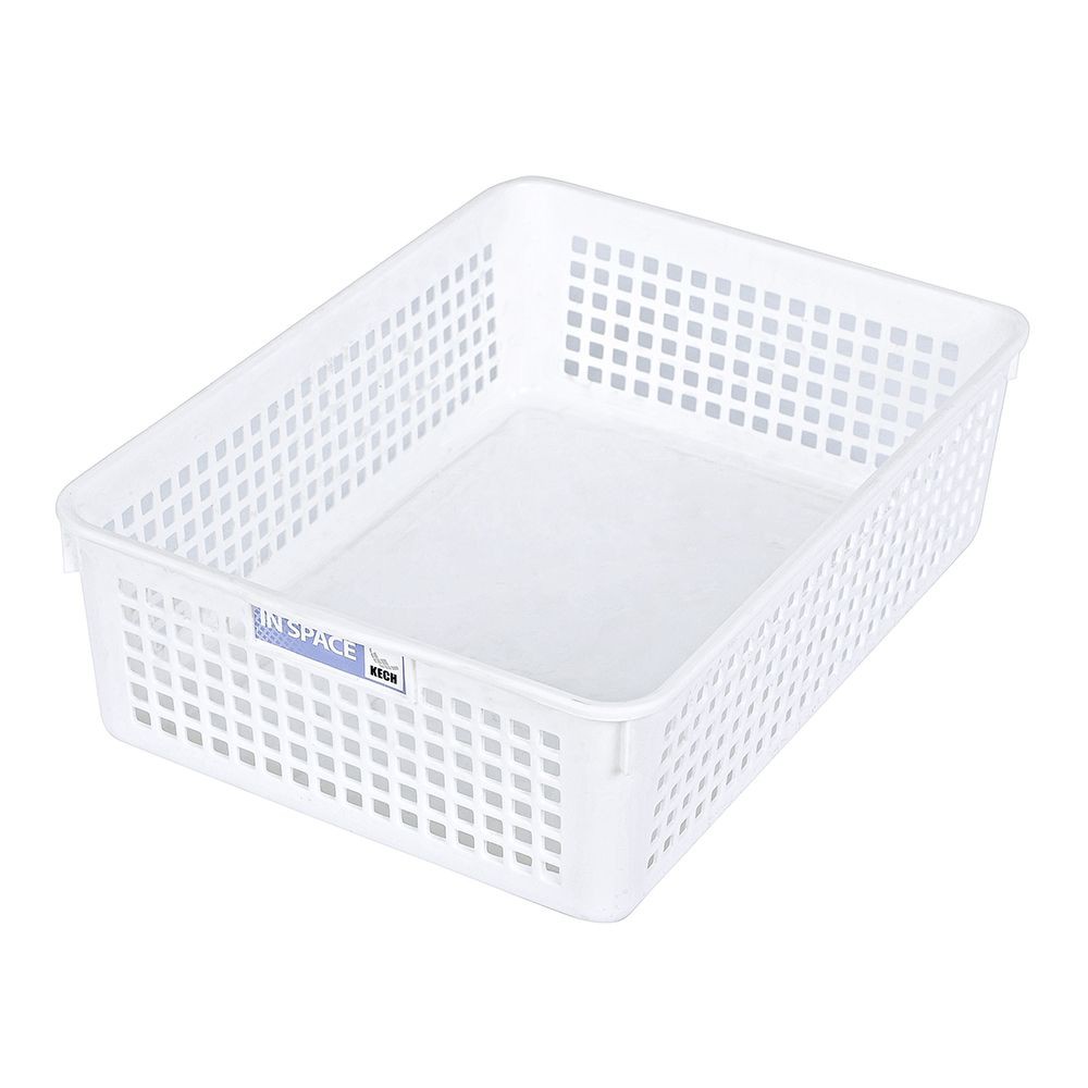 ตะแกรงใส่ของเหลี่ยม กลาง INSPACE KECH 5181 สีขาว KITCHEN GRATE SQUARE INSPACE 5181 WHITE