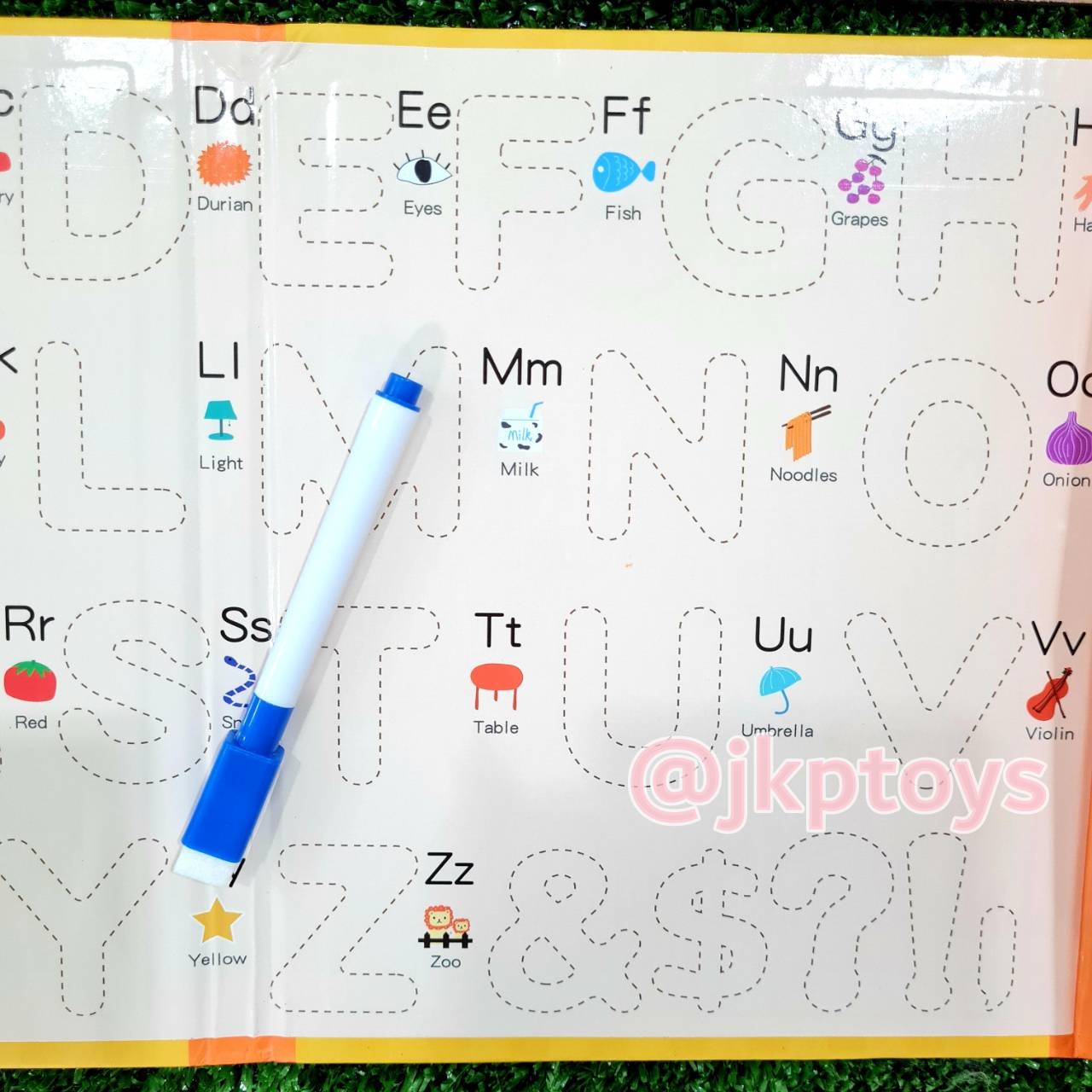 ของเล่นไม้เสริมพัฒนา หนังสือหัดเขียนเเละตัวเเม่เหล็ก เรียนรู้ ABC