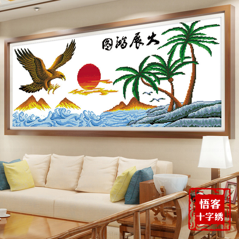 อินทรีย์ ชุดปักครอสติส พิมพ์ลาย ครอสติสจีน งานฝีมือทำที่บ้าน DIY