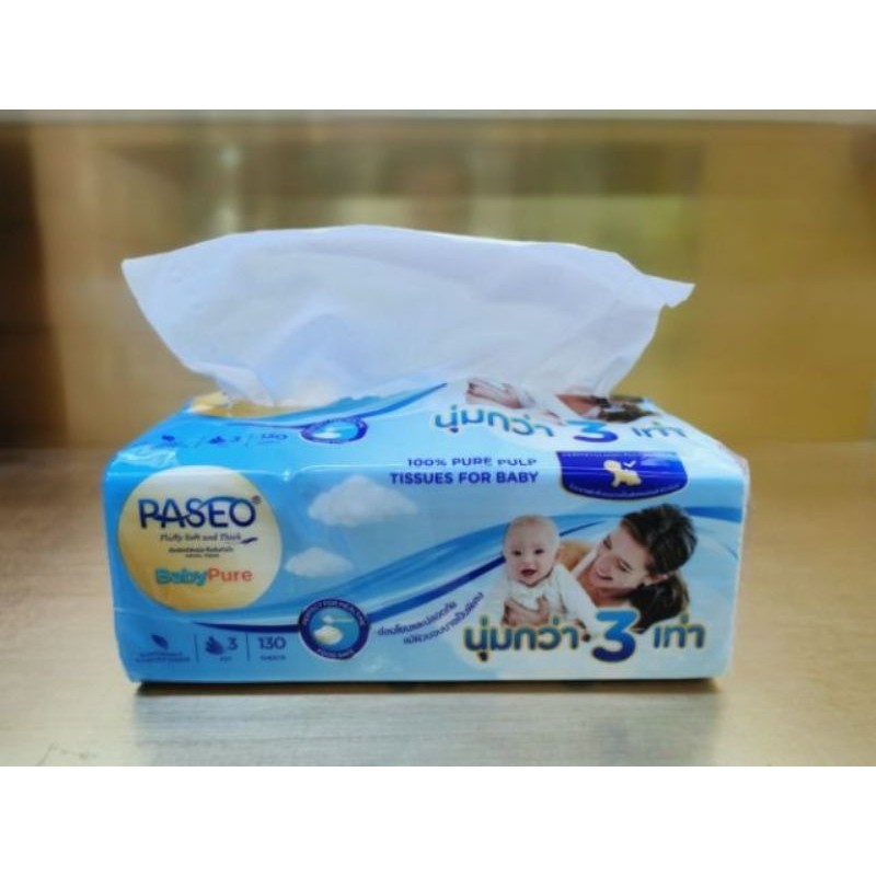 Paseo กระดาษทิชชู่พาซิโอ Baby Pure (แพค4ห่อ)