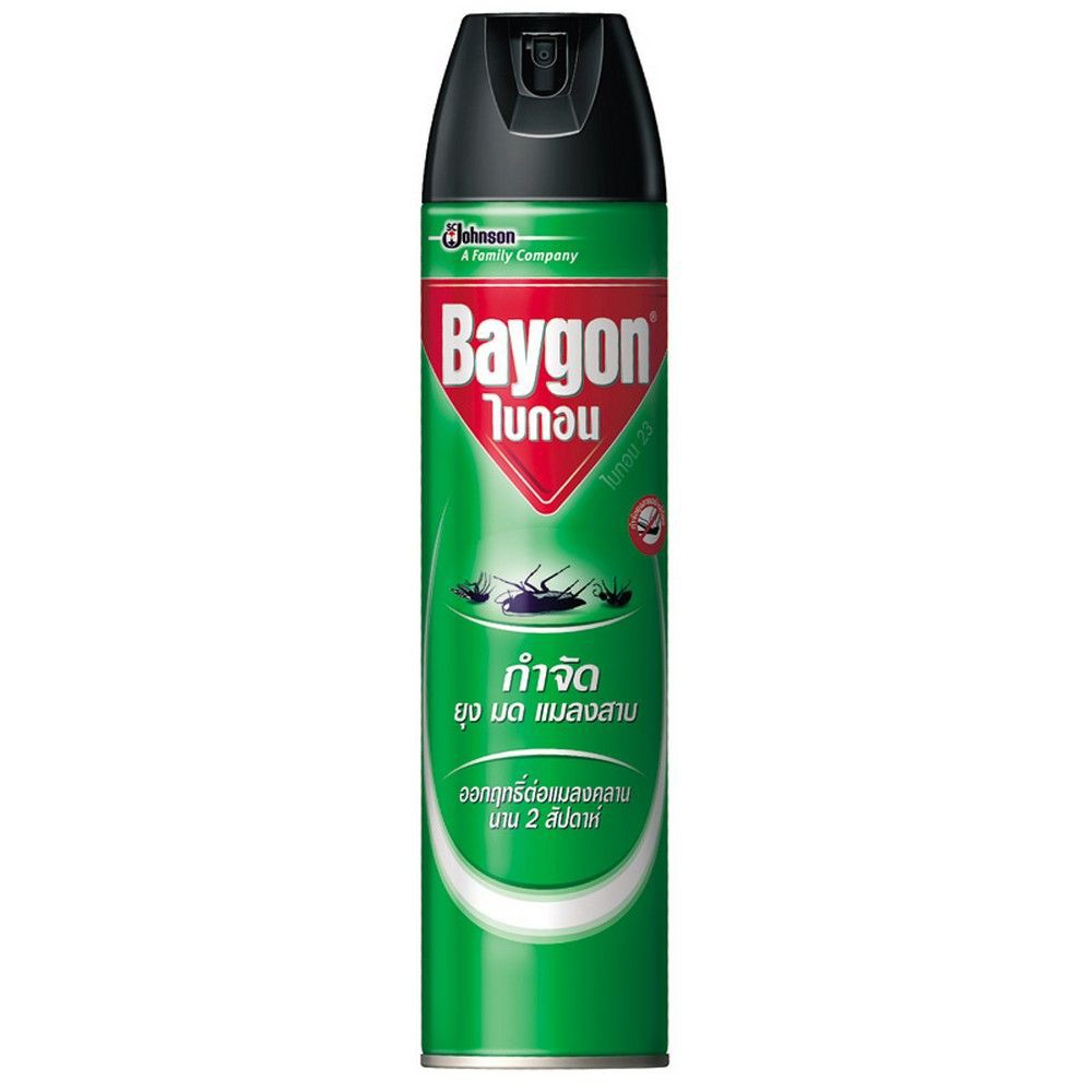 สเปรย์กำจัดยุง BAYGON เขียว 600 มล. SPRAY KILLER MOSQUITOES BAYGON 600ML
