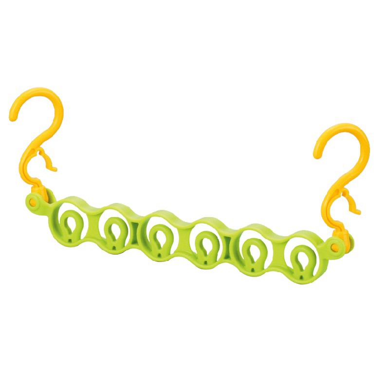 บ้านเด็กญี่ปุ่นนำเข้า inomata ราวตากผ้าราวแขวนเสื้อผ้าท่องเที่ยวแบบพกพาแขวนพาร์ทิชันตะขอ windproof ตะขอแขวน 3/6 | | |