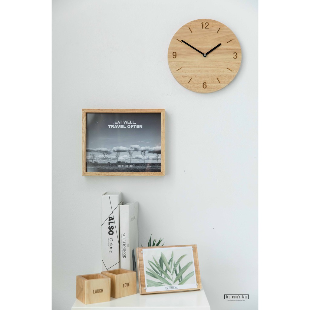 The Wood's Tale นาฬิกาแขวนผนัง นาฬิกาไม้ เดินเงียบ WALL CLOCK สำหรับแขวนผนังหรือตั้งโต๊ะ