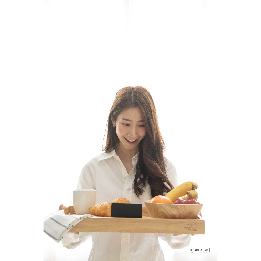 The Wood's Tale ถาดไม้ ถาดเสิร์ฟ SERVING TRAY จากไม้แท้ธรรมชาติ มี 2 ไซส์