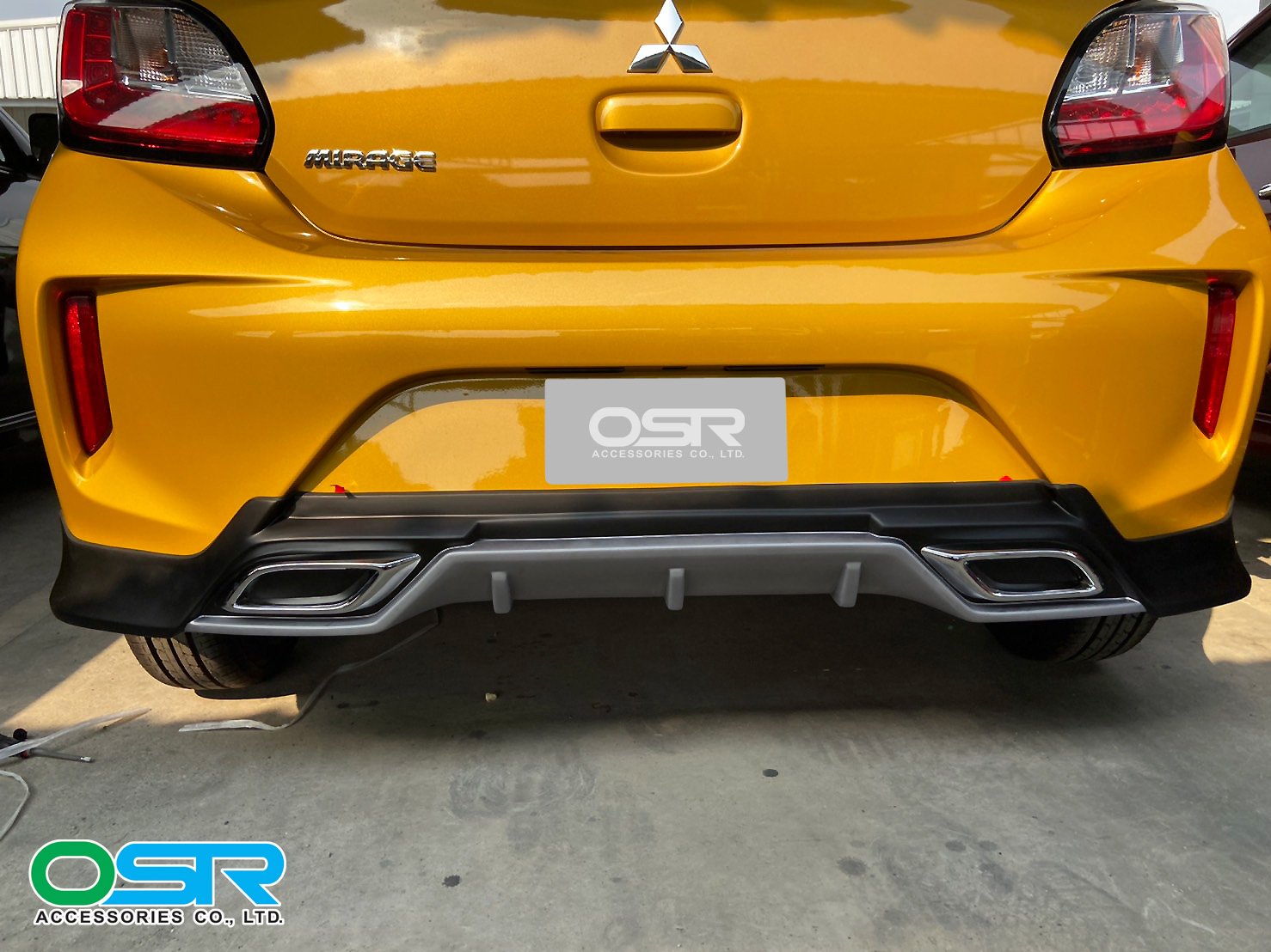 ชุดแต่งรถ สเกิร์ต-สปอยเลอร์ New Mitsubishi Mirage 2020 ทรง SR-Limited By OSR
