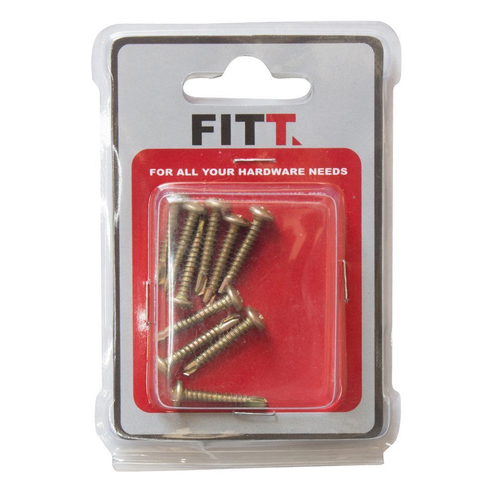 สกรูปลายสว่าน TP 8X1 นิ้ว FITT 10 ตัวอุปกรณ์ยึดติดสกรู, น๊อตและแหวน