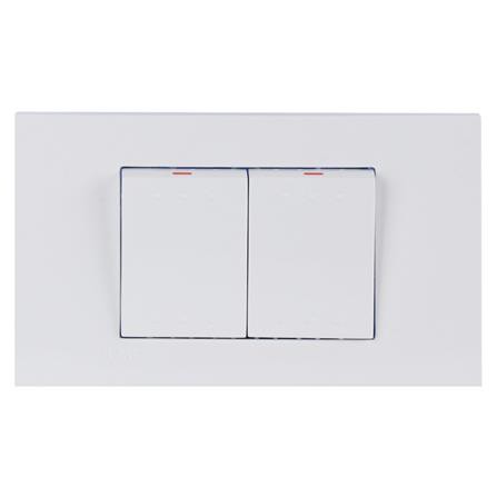 ชุดสวิตช์ 1 ทาง 2 ช่อง SIEMENS 5TA9 855-2PB01 สีขาวไข่มุก ทนต่อการใช้งาน