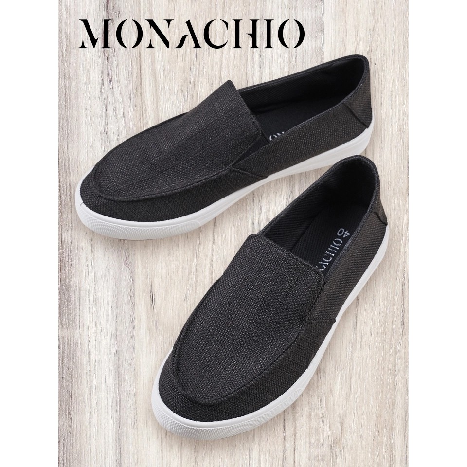 !!สินค้าขายดี!! รองเท้าผ้าใบ รองเท้าแฟชั่น รองเท้าผู้ชายแฟชั่น MONACHIO Flat Canvas