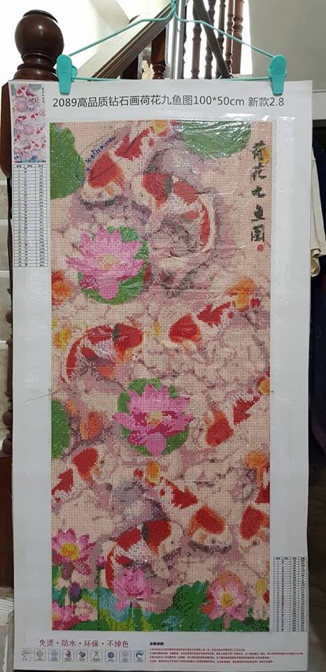 กวางทอง ครอสติสคริสตัล Diamond painting โมเสก ภาพติดเพชร งานฝีมือ DIY