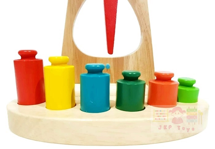 ของเล่นไม้เสริมทักษะ ตาชั่งไม้สอนเรื่องน้ำหนัก ความสมดุล