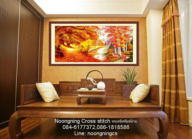 นาฬิกาคู่รัก ชุดปักครอสติช พิมพ์ลาย ครอสติสจีน งานฝีมือ DIY