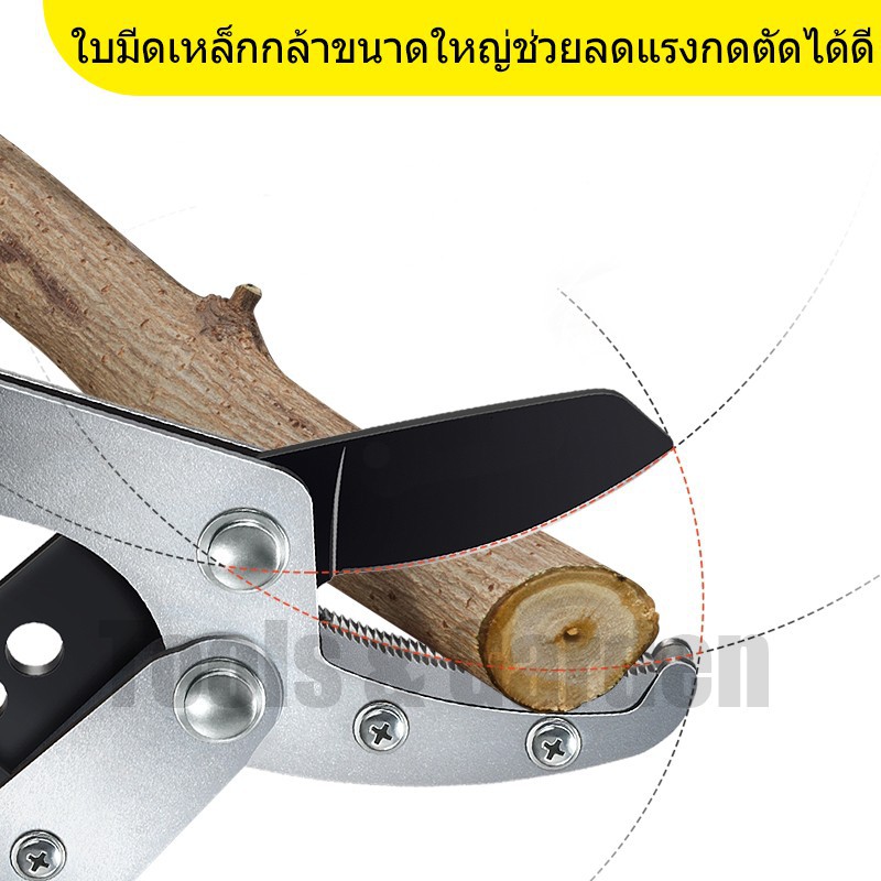 HAHAMall 🔥กรรไกรตัดกิ่ง 🔥 กรรไกรแต่งกิ่งไม้ ตัดกิ่งไม้ ตัดกิ่งไม้สูง ด้ามยาว ตัดแต่งกิ่งไม้ อุปกรณ์ทำสวนปรับความยาว68-10