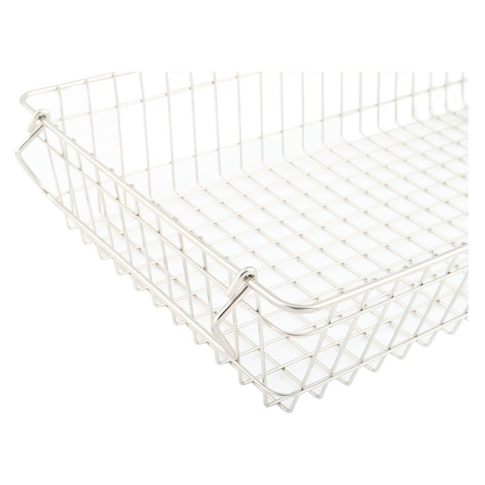 ตะกร้าสเตนเลสORGAN 46x26x9 ซม. ซ้อนได้ L KECH อุปกรณ์จัดเก็บในครัว ตะกร้าใส่ของในครัว