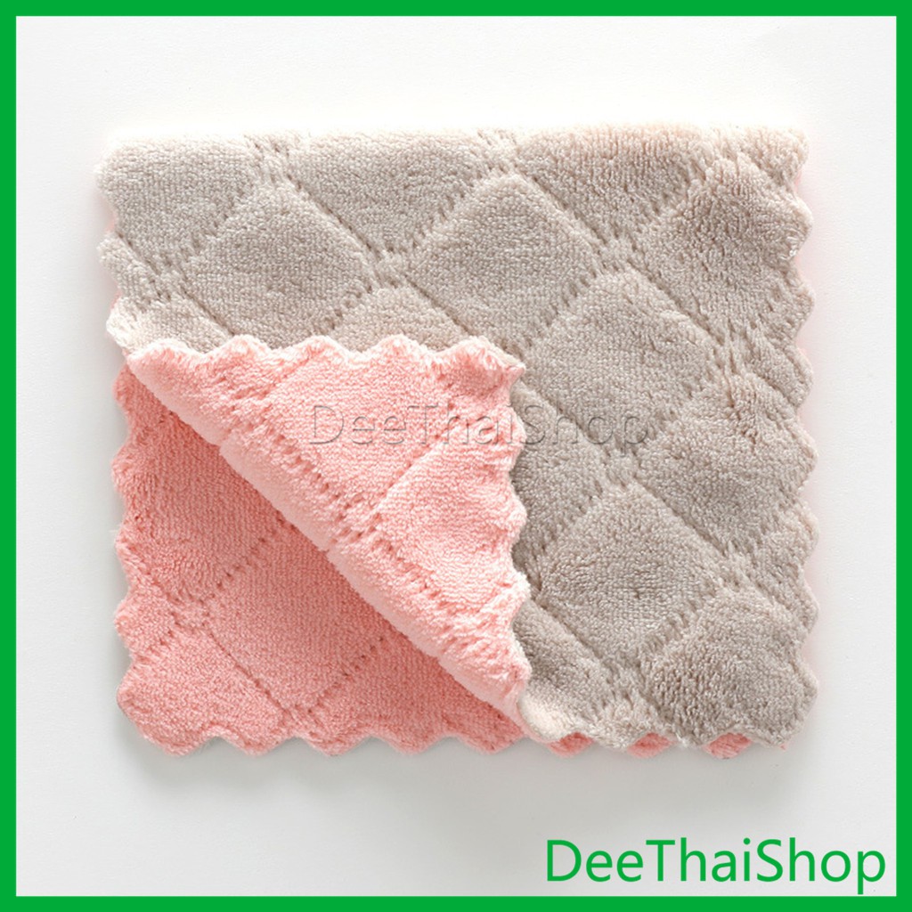 DeeThai ผ้าอเนคประสงค์ไมโครไฟเบอร์สำหรับทำความสะอาด คละสี ผ้าอเนกประสงค์ ผ้าขี้ริ้ว ผ้าเช็ดจาน ผ้าเช็ดมือ Clean Cloth